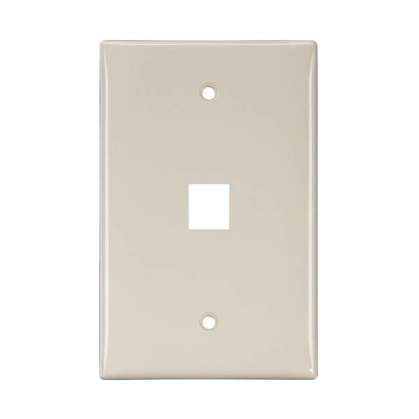 Leviton Number of Gangs: 1 High-Impact Nylon, Smooth Finish, Light Almond 41091-1TN